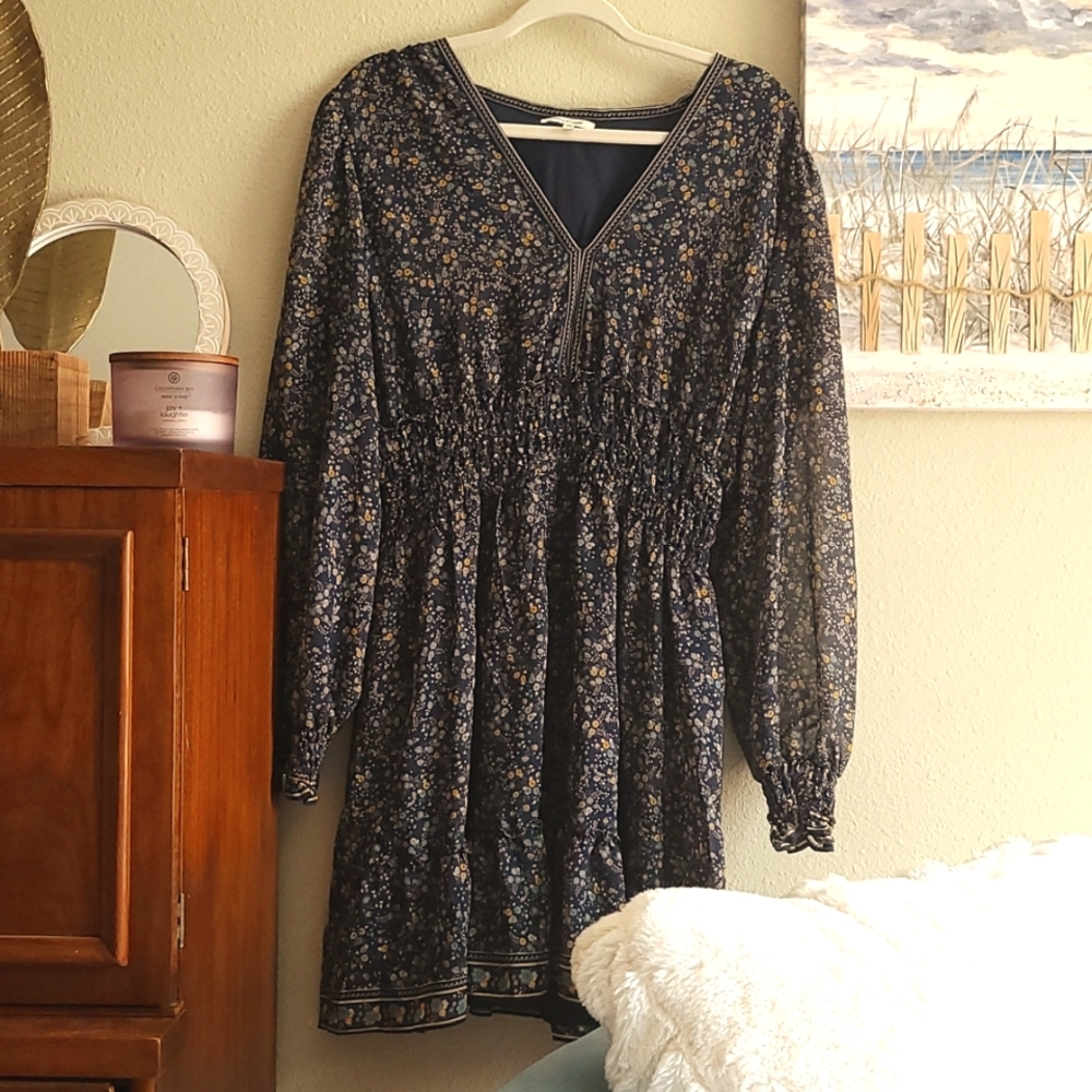 Floral Blue Dress - Picture 3 of 3